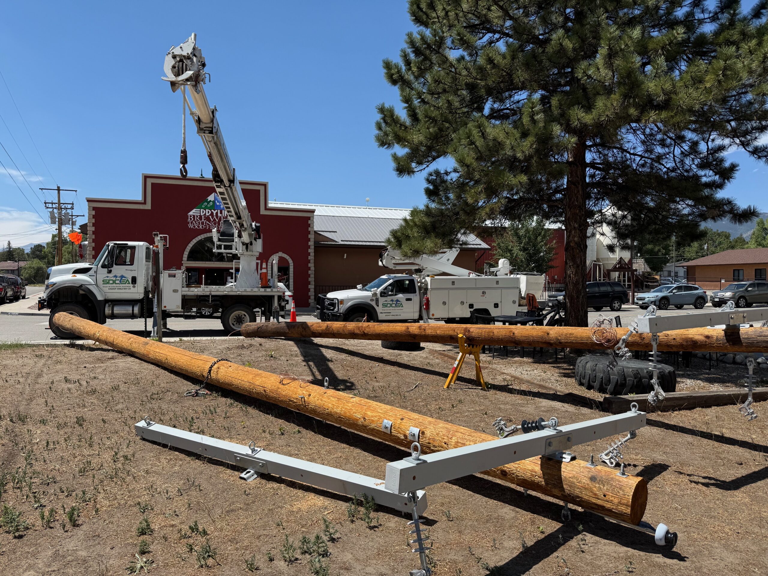 IMG_7807 New power poles being installed by SDCEA