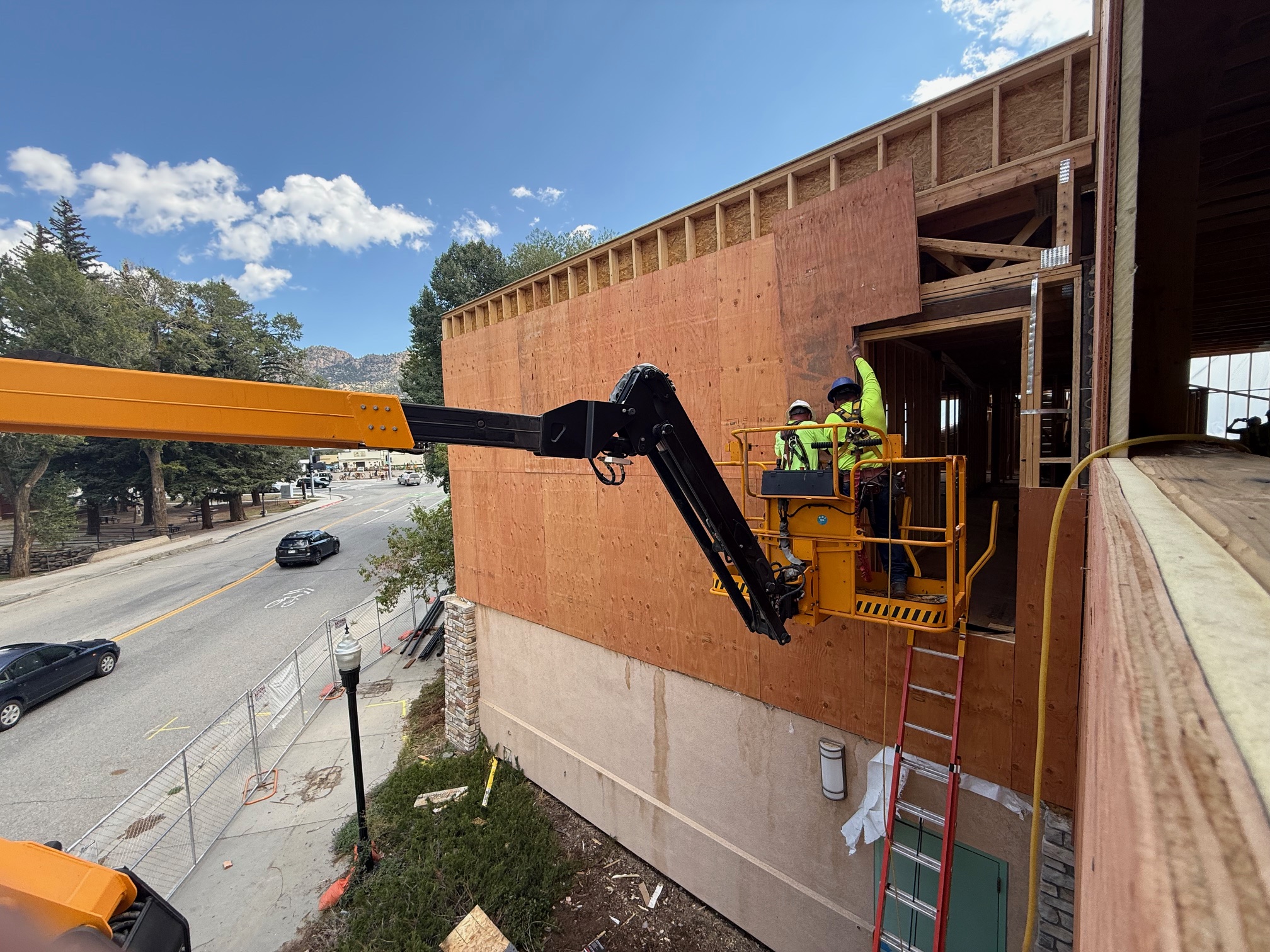 IMG_8052 Installation of exterior sheathing.