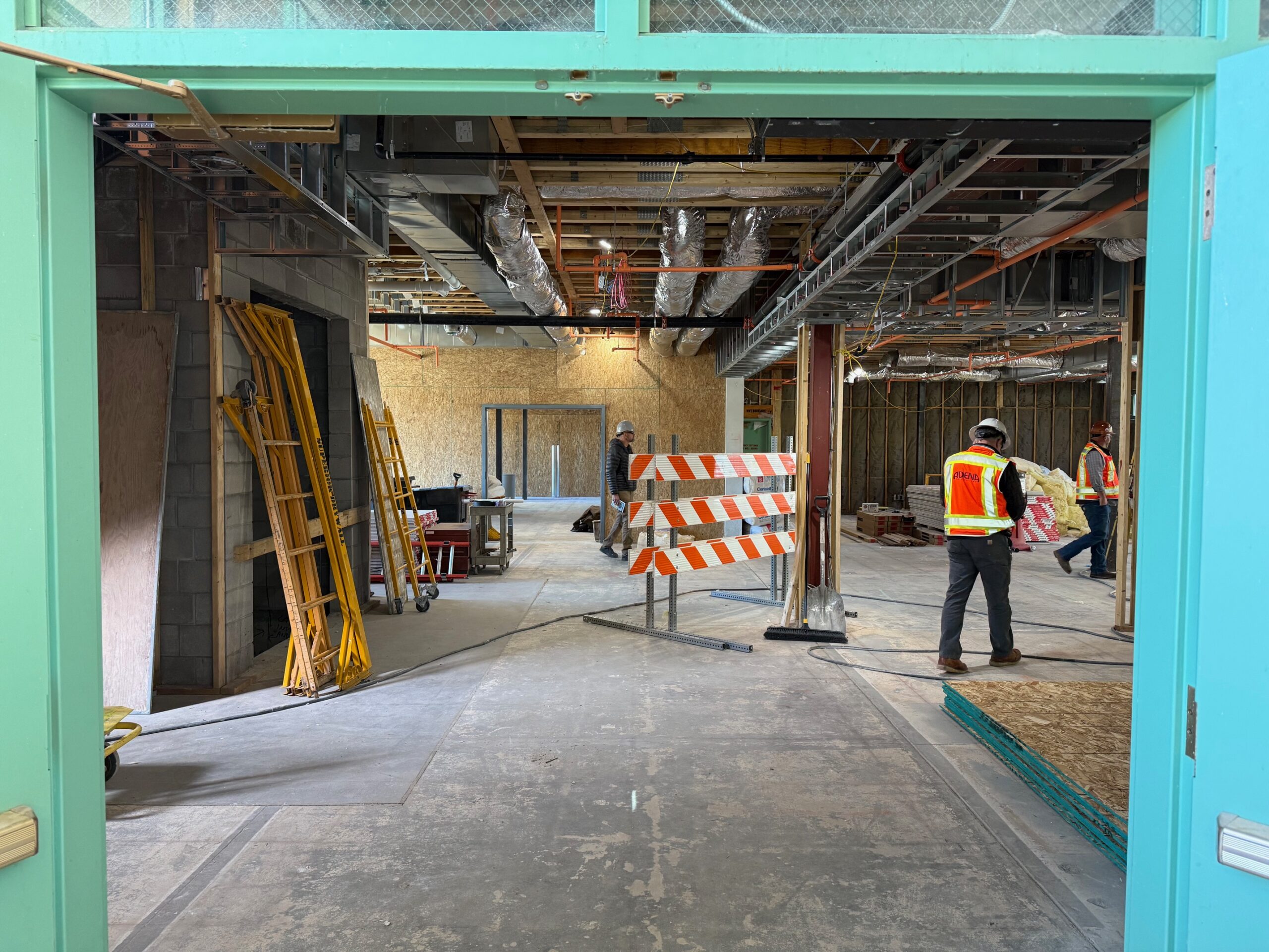 View from foyer entry door into main library.