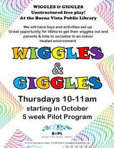 WIGGLES & GIGGLES @ Buena Vista Public Library | Buena Vista | Colorado | United States
